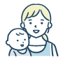 お母さんと赤ちゃんのイラスト